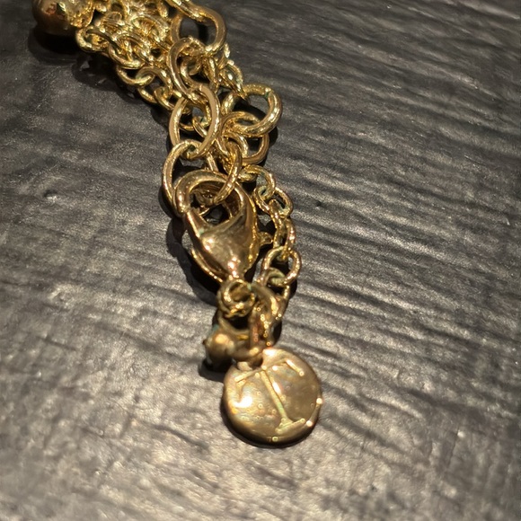 Talbots Gold chain w/discs & cream enamel necklace. AA chain 3 - Picture 4 of 4